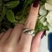 Vintage 925 Sterling Silver Twisted Dome Ring. Chunky wide dome band Statement
