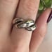 Vintage 925 Sterling Silver Twisted Dome Ring. Chunky wide dome band Statement