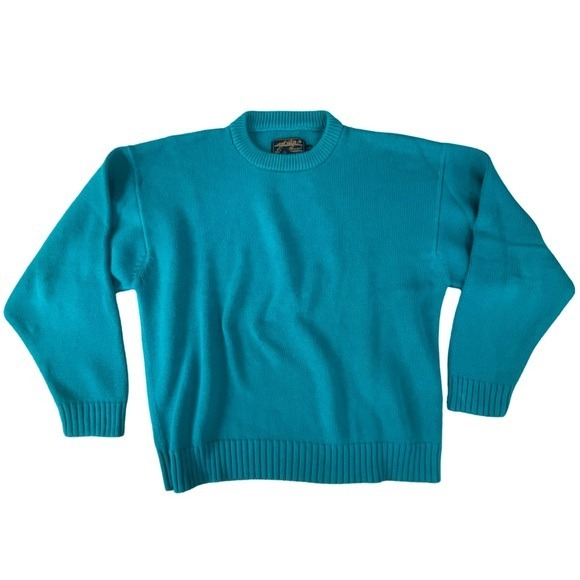 Vintage Eddie Bauer teal green classic crewneck sweater