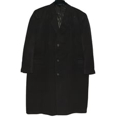 Men's Overcoat R46 Dark Brown Long Wool Cashmere Nylon 46R