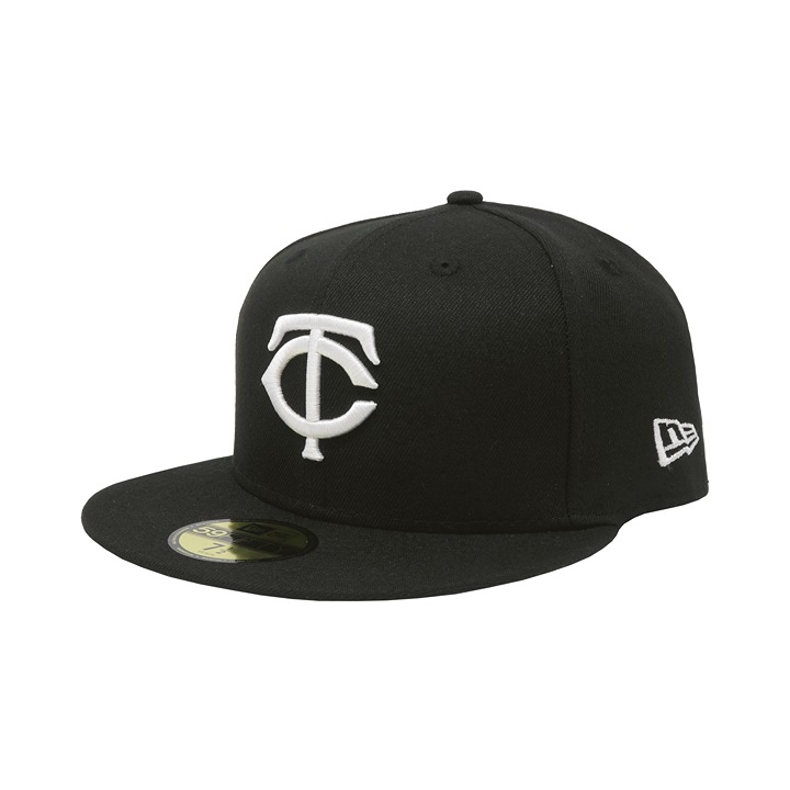New Era 59Fifty Men's MLB Basic Minnesota Twins Black Fitted Cap Size 7 7/8