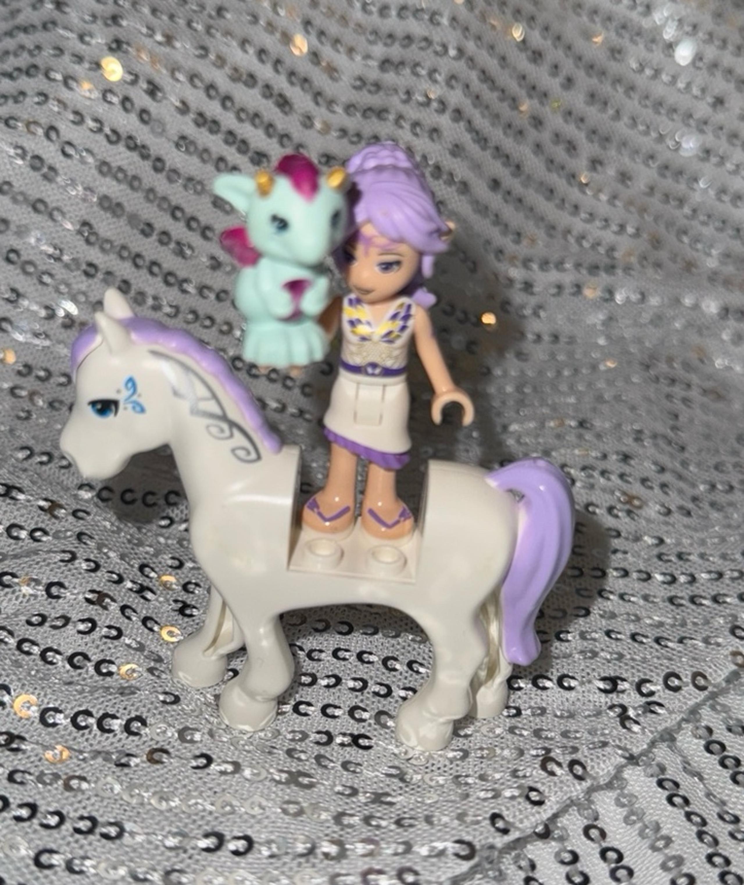 LEGO ELVES Lula Aqua BlueLEGO ELVES Lula Aqua Blue Baby Dragon Elves horse lot