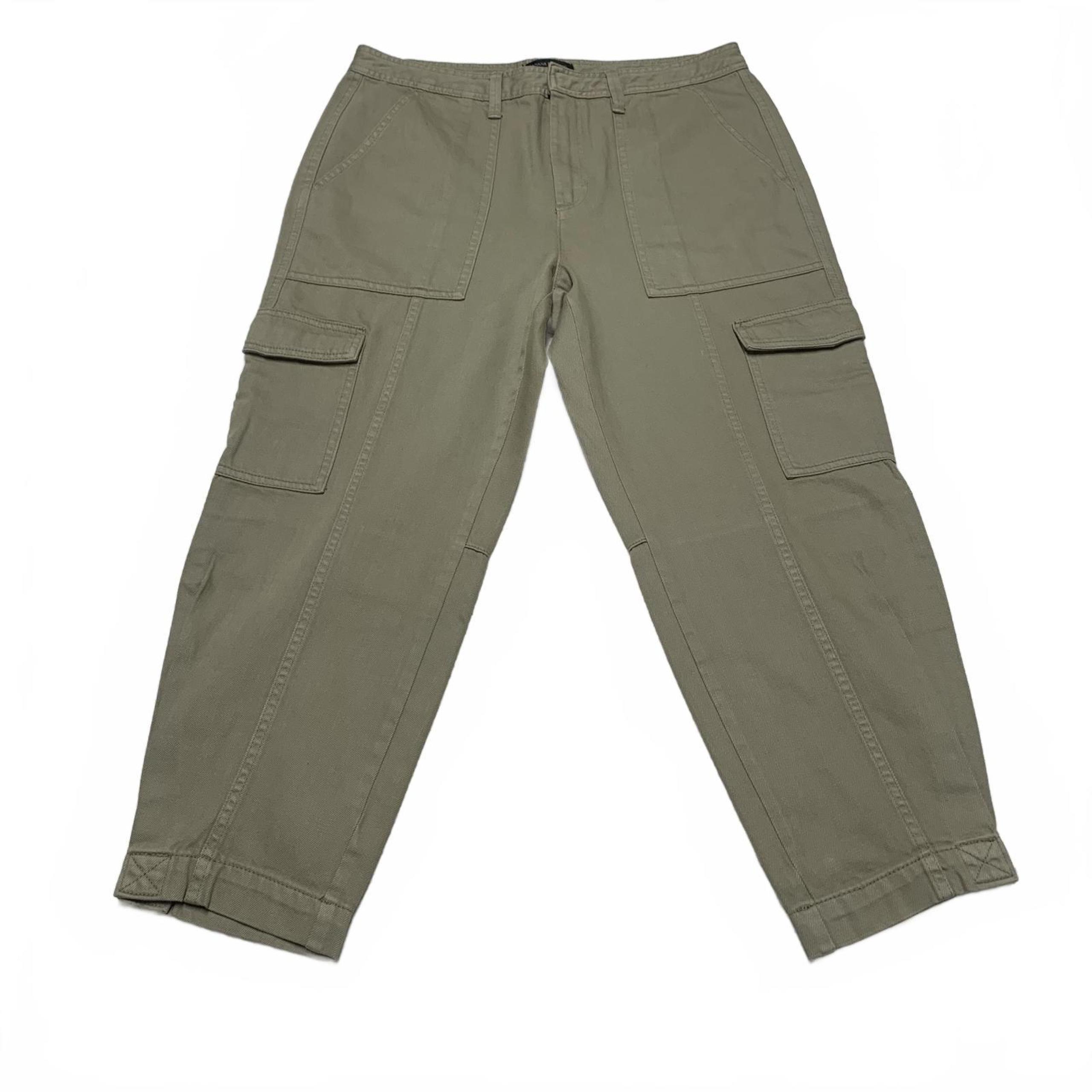 Banana Republic Women's Cargo Pants Size 10 Olive Green 33.5x 25L