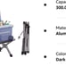 Folding Cooler Stand with Carry Bag, Anti-Slip for Camping Hiking BBQ Cooking