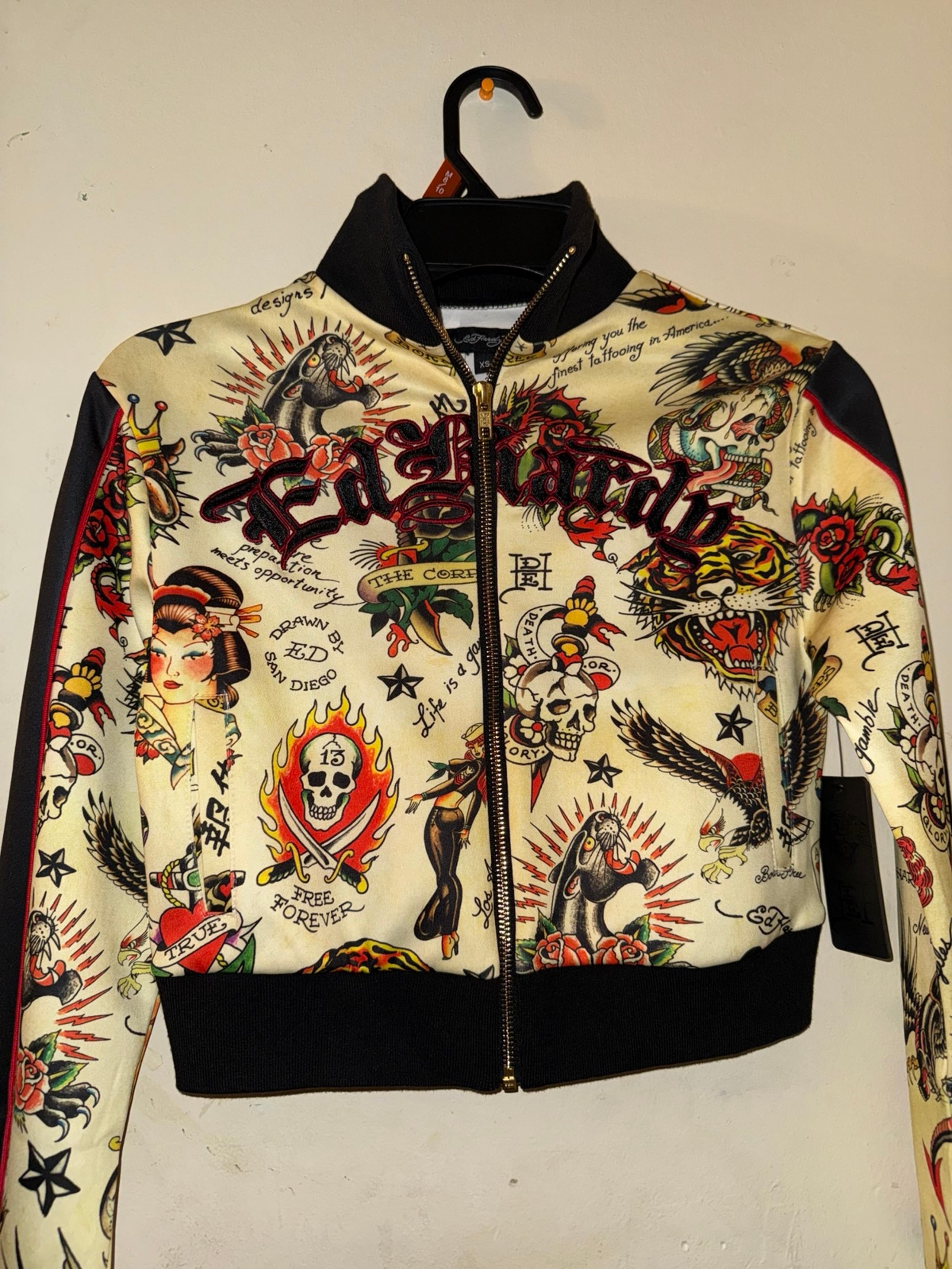 Ed hardy women’s zip up jacket