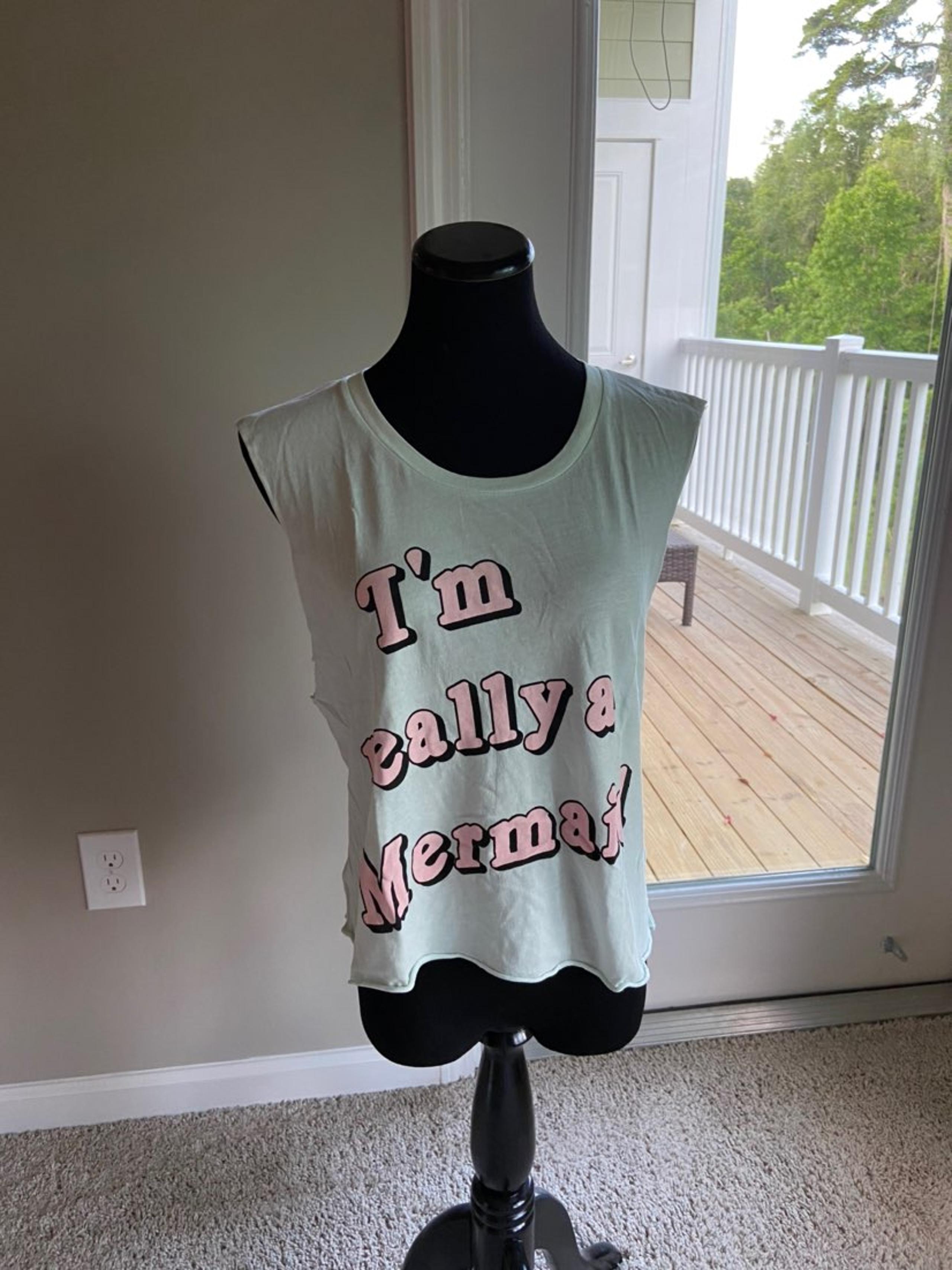Wildfox I'm Really A Mermaid Tank Top