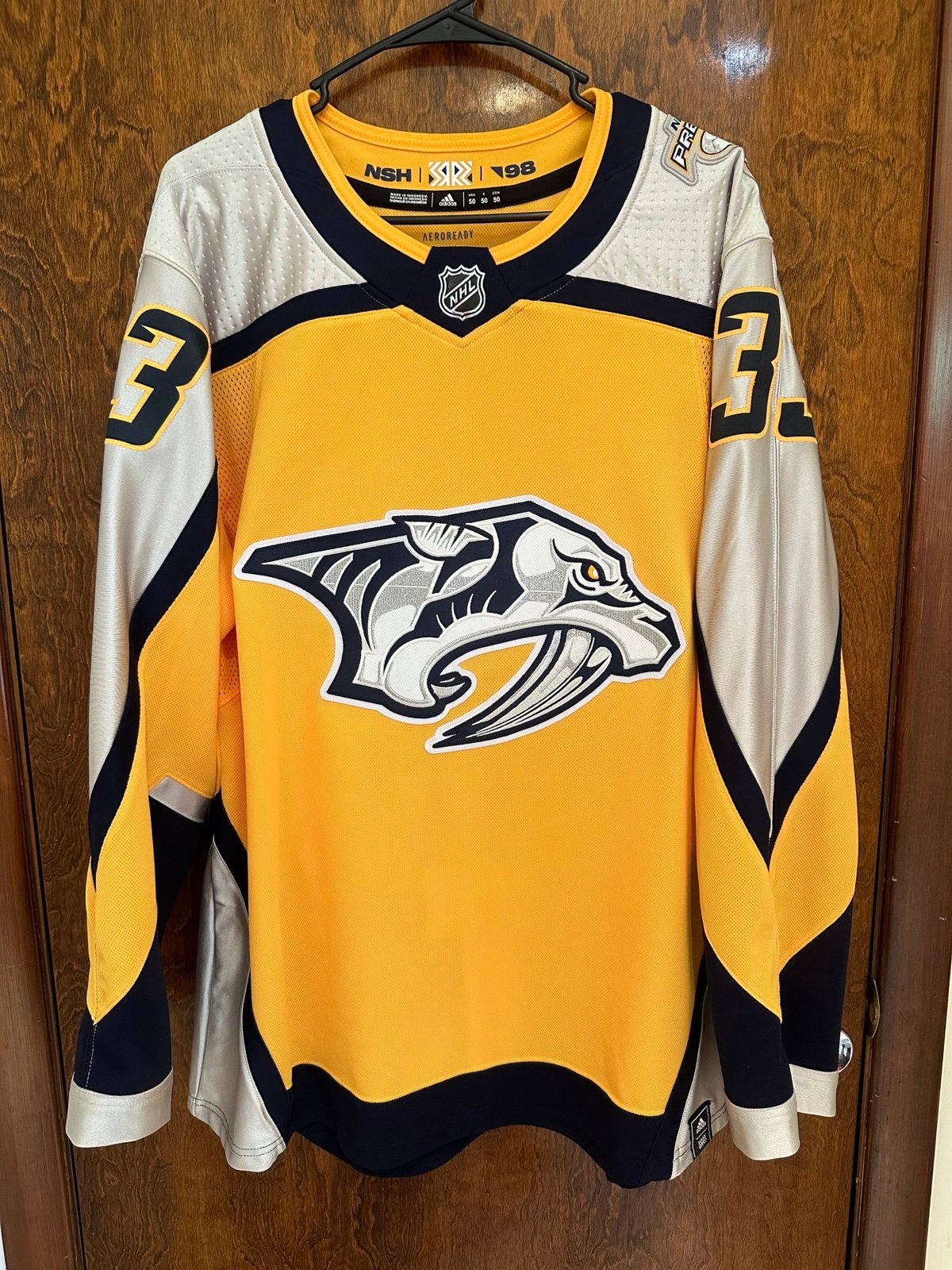 Nashville Predators Adidas Reverse Retro 1.0 Jersey #33 Arvidsson (50) NWOT