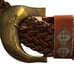 CAbi Braided Leather Belt Wide Boho Western Buckle Accent Brown Women's M