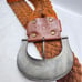 CAbi Braided Leather Belt Wide Boho Western Buckle Accent Brown Women's M