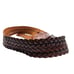 CAbi Braided Leather Belt Wide Boho Western Buckle Accent Brown Women's M