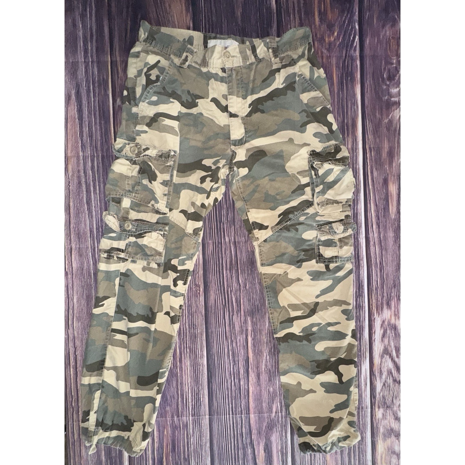 Smoke Rise Cargo Pants Mens 34x32 Camouflage Utility Pockets Army