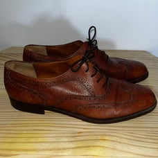 Salvatore ferragamo wing tip leather shoes