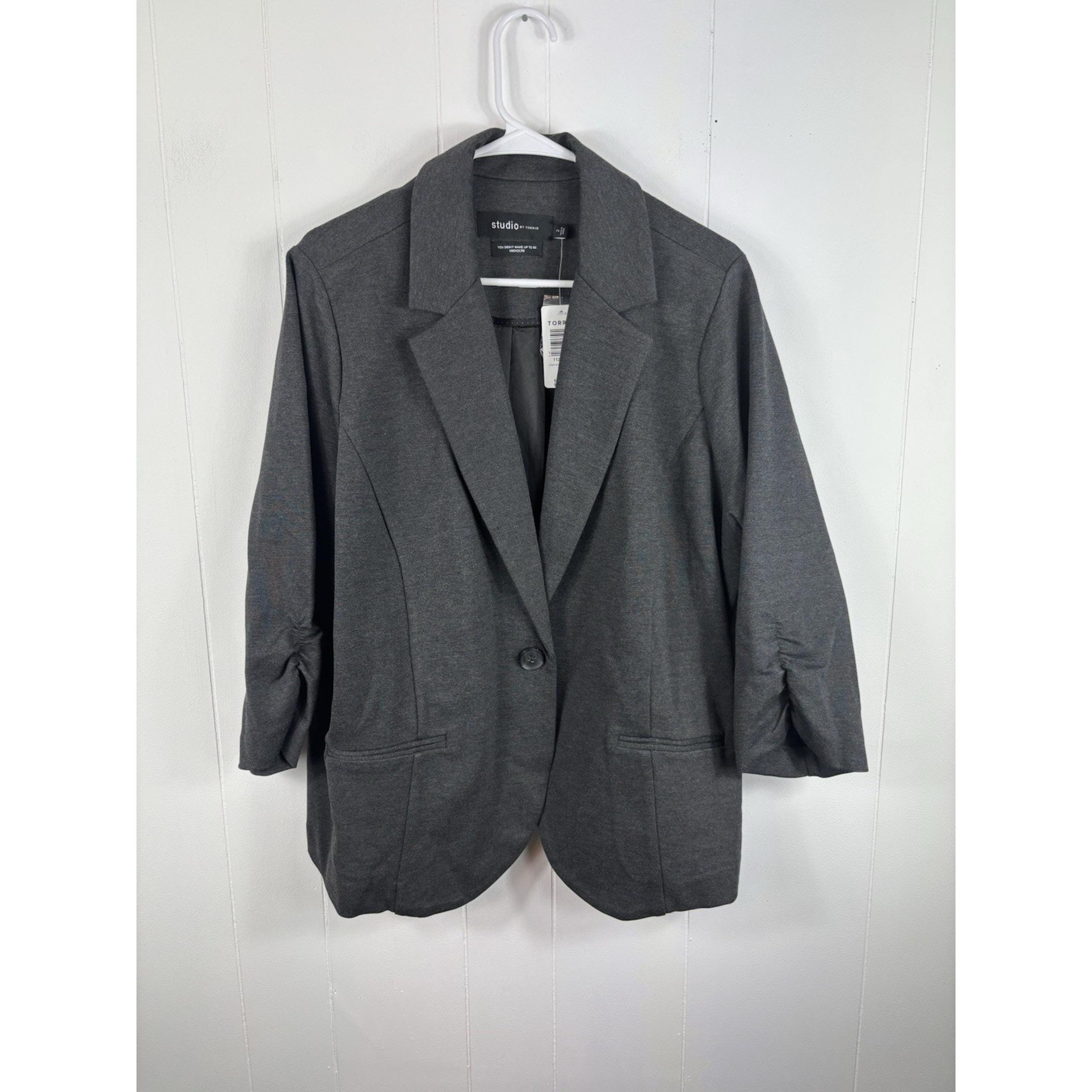 NWT Studio by TORRID Gray Office Workwear Stretch Blazer Plus Size 2X