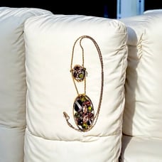 Alice Caviness 1950s Cats Eye Amethyst Necklace