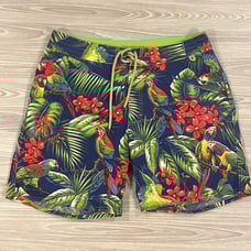 Vintage 90s Polo By Ralph Lauren Swim Trunks Floral Parrots Men’s Size 34 Large