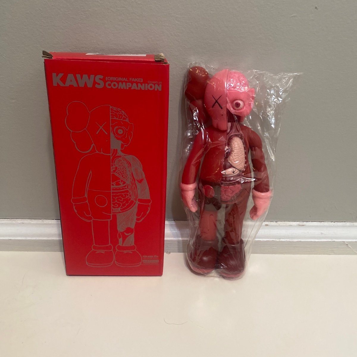 KAWS Companion Original Fake Dissected New Red