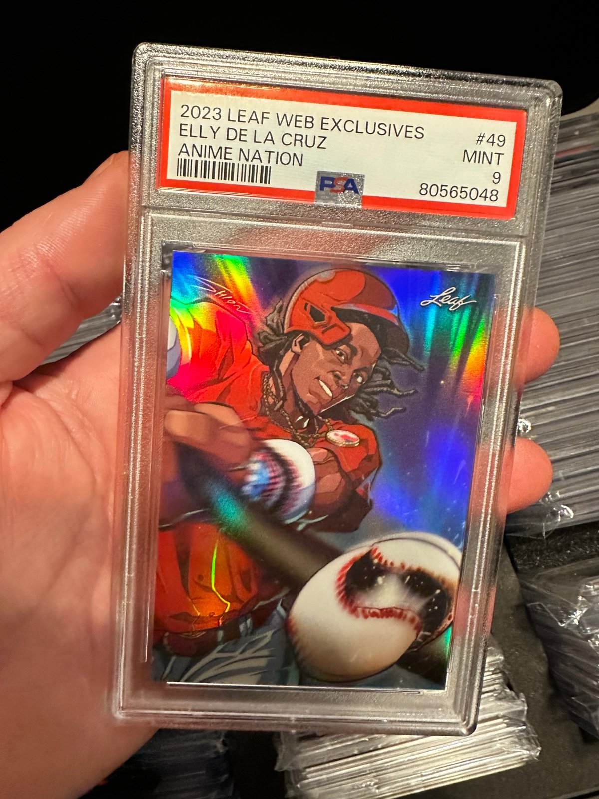 2023 Leaf Anime Nation Elly De La Cruz “Cruz Crusher” 931/1151 PSA 9