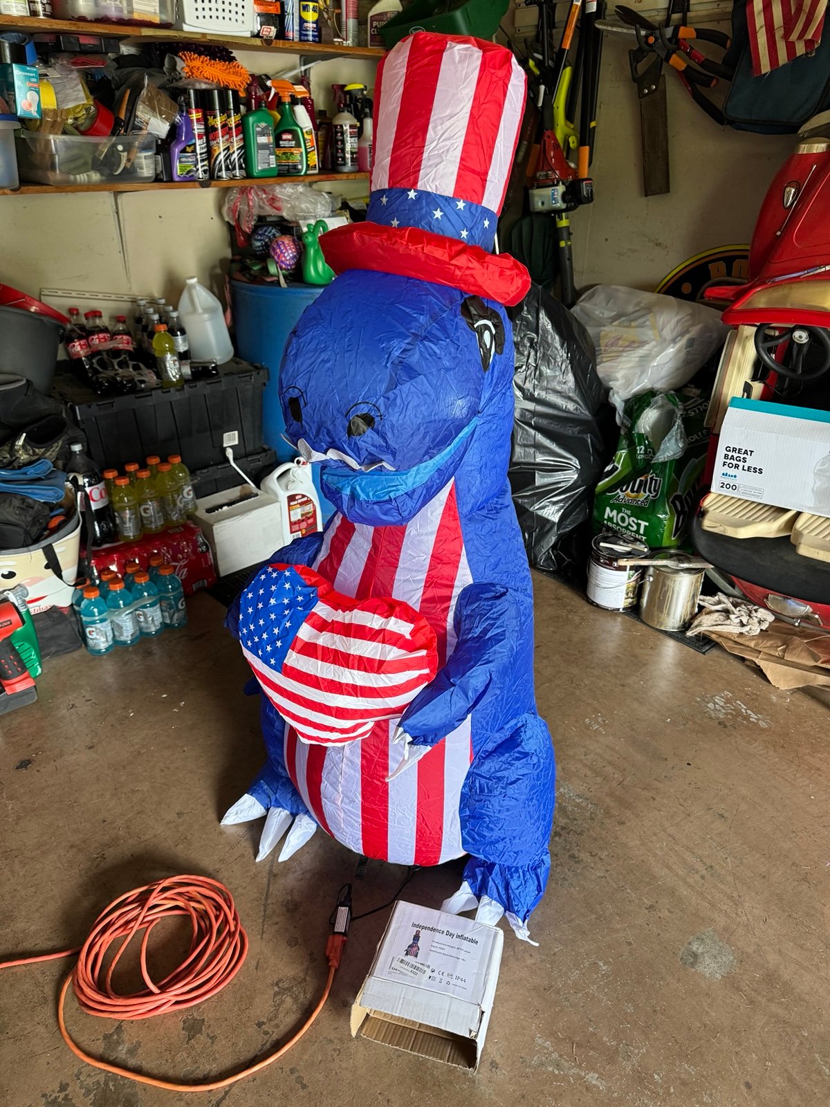 Patriotic Christmas 4th of July airblown inflatable