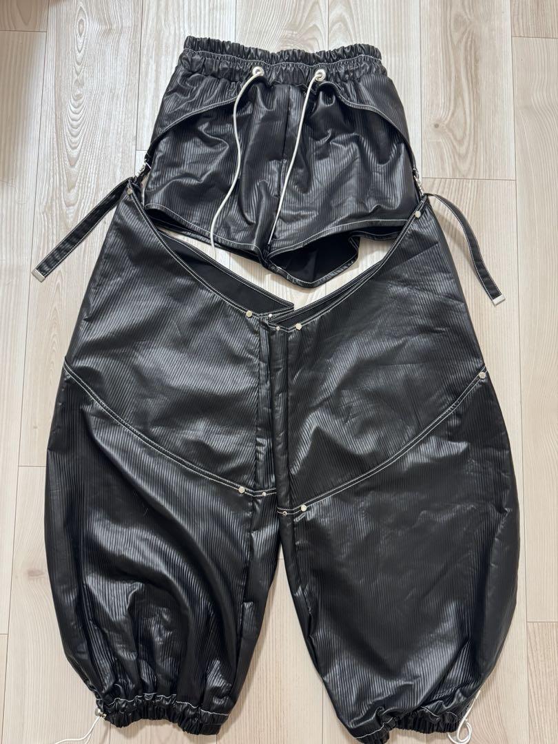 theredthread S cover cargo pants ブラック THEREDTHREAD / ザレッドスレッド】S cover cargo pants