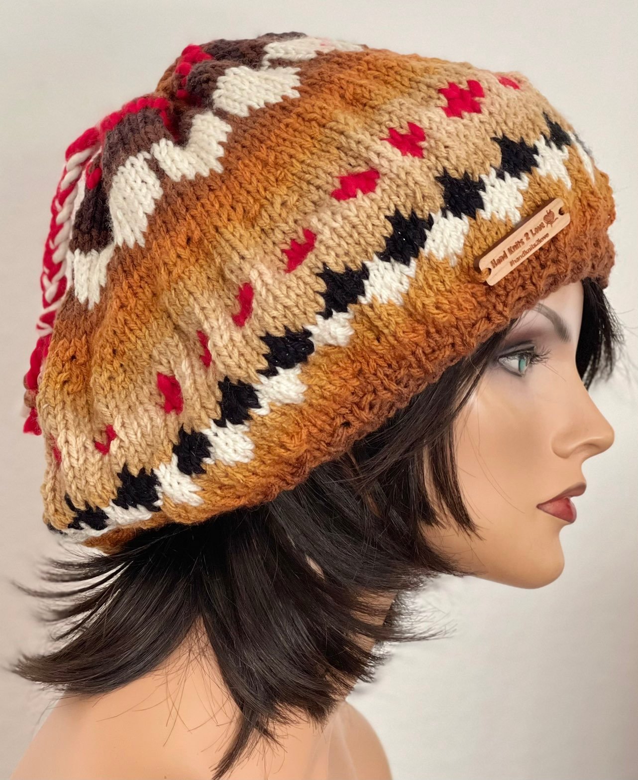 Hand Knits 2 Love Slouch Hat Beanie Ombre