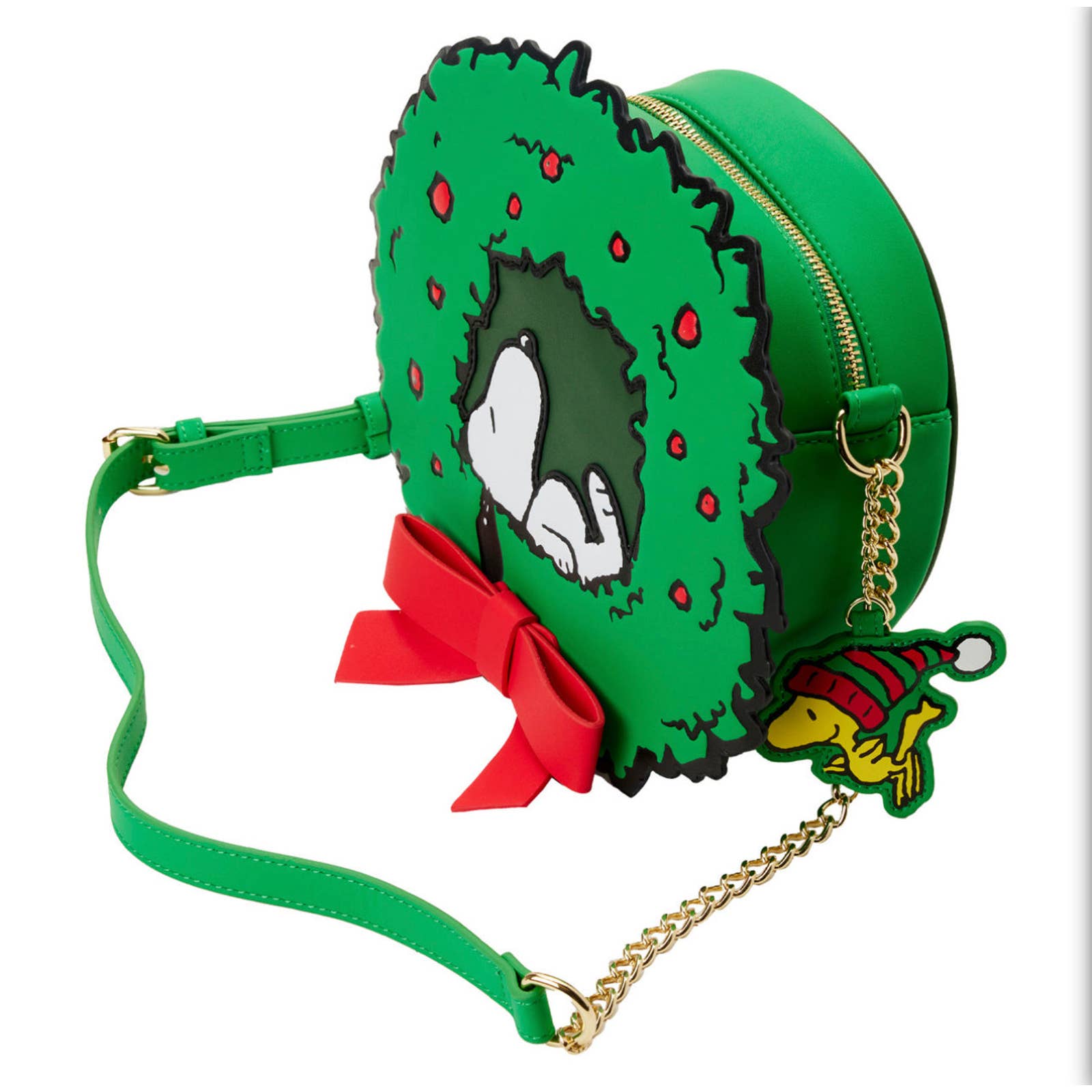 Loungefly Peanuts Snoopy Light Up Wreath Crossbody Bag
