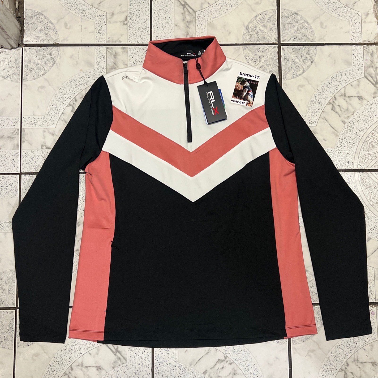 New Ralph Lauren RLX 1/4 Zip Pullover Golf Tennis Long Sleeve Top Women’s Size L