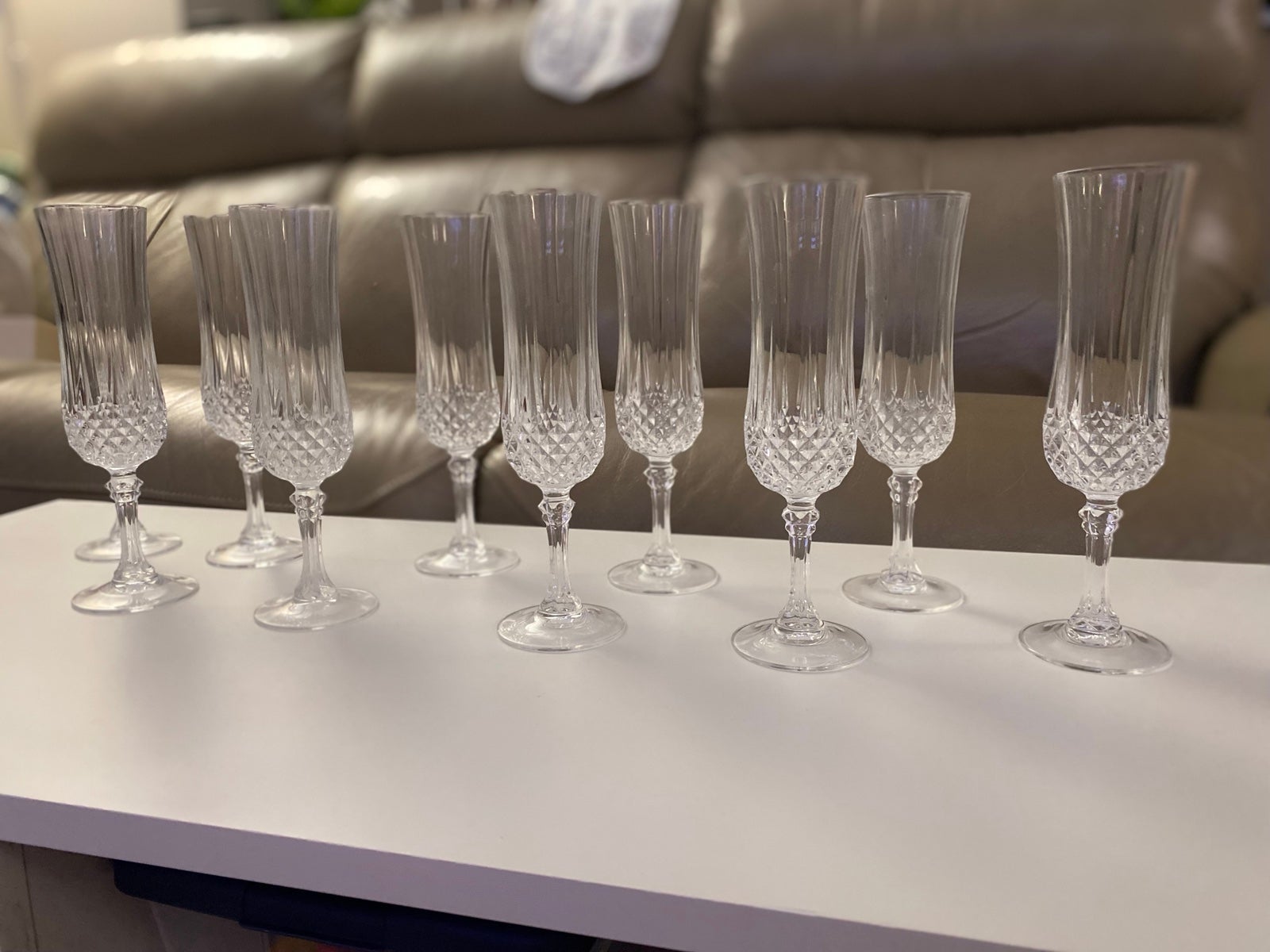 Cristal d'Arques Glasses flutes set of 10