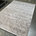 5'3 x7'6 Feet Viscose Wool Handmade Natural Dark Beige Grey Faux Silk Area Rug