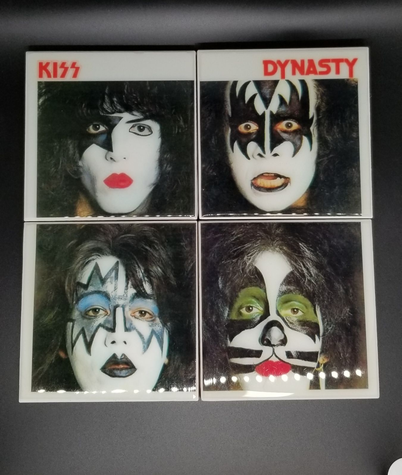 Custom Bar Coasters Kiss Dynasty 4 pc