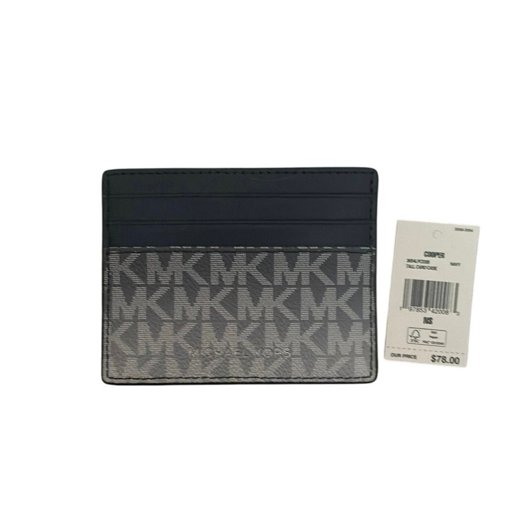 NWT Michael Kors navy blue and white Ombre cooper slim card holder wallet