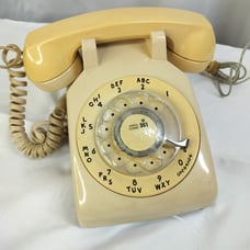 Vintage Beige Rotary Phone Telephone Western Electric