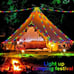 String Lights, 66ft 200 LED Christmas Lights Multicolor, Green Wire Twinkle Tree