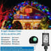 String Lights, 66ft 200 LED Christmas Lights Multicolor, Green Wire Twinkle Tree