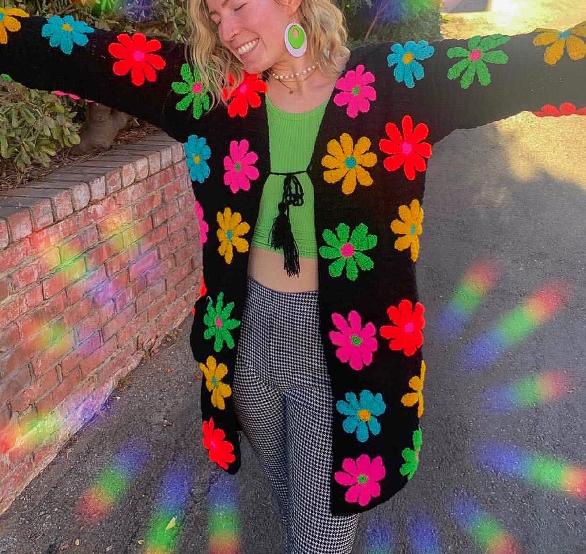 Fluffy the Label Groovy Hooded Cardigan
