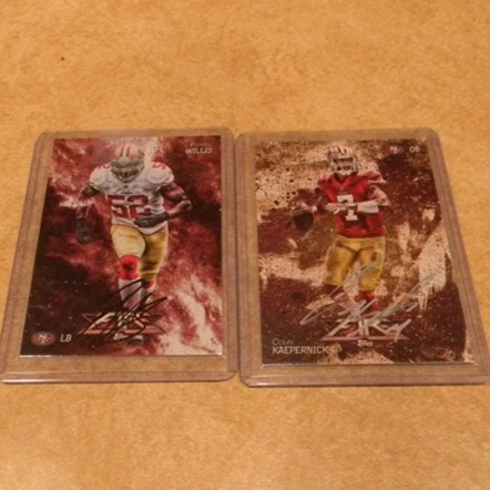 Patrick Willis & Colin Kaepernick Auto Signed Card 49ers