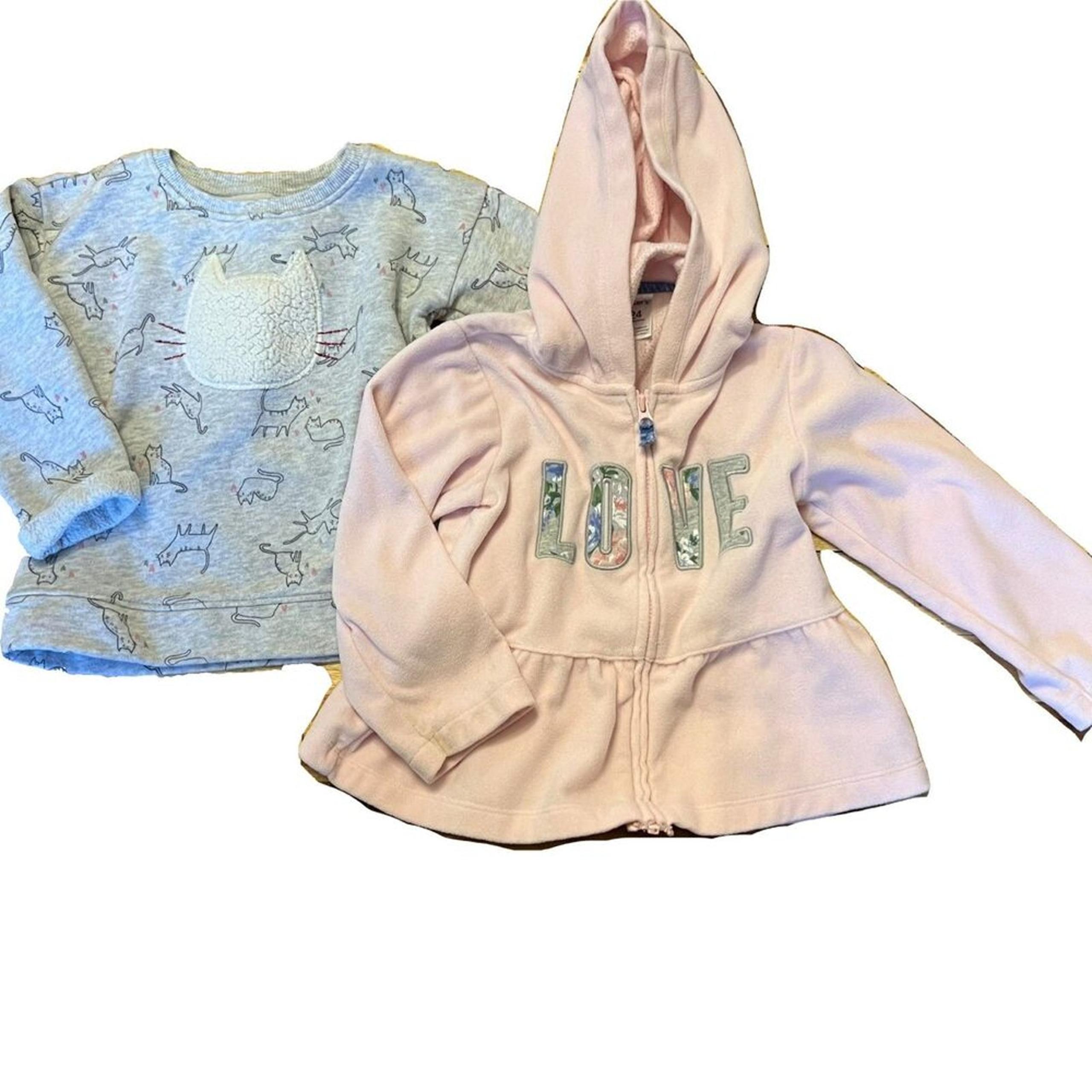 Kitty and Love Sweatshirts- Lot of 2- 24M Sweatshirts