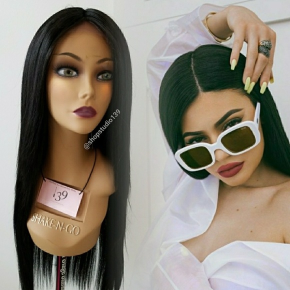 Celebrity inspired straight lace front wig