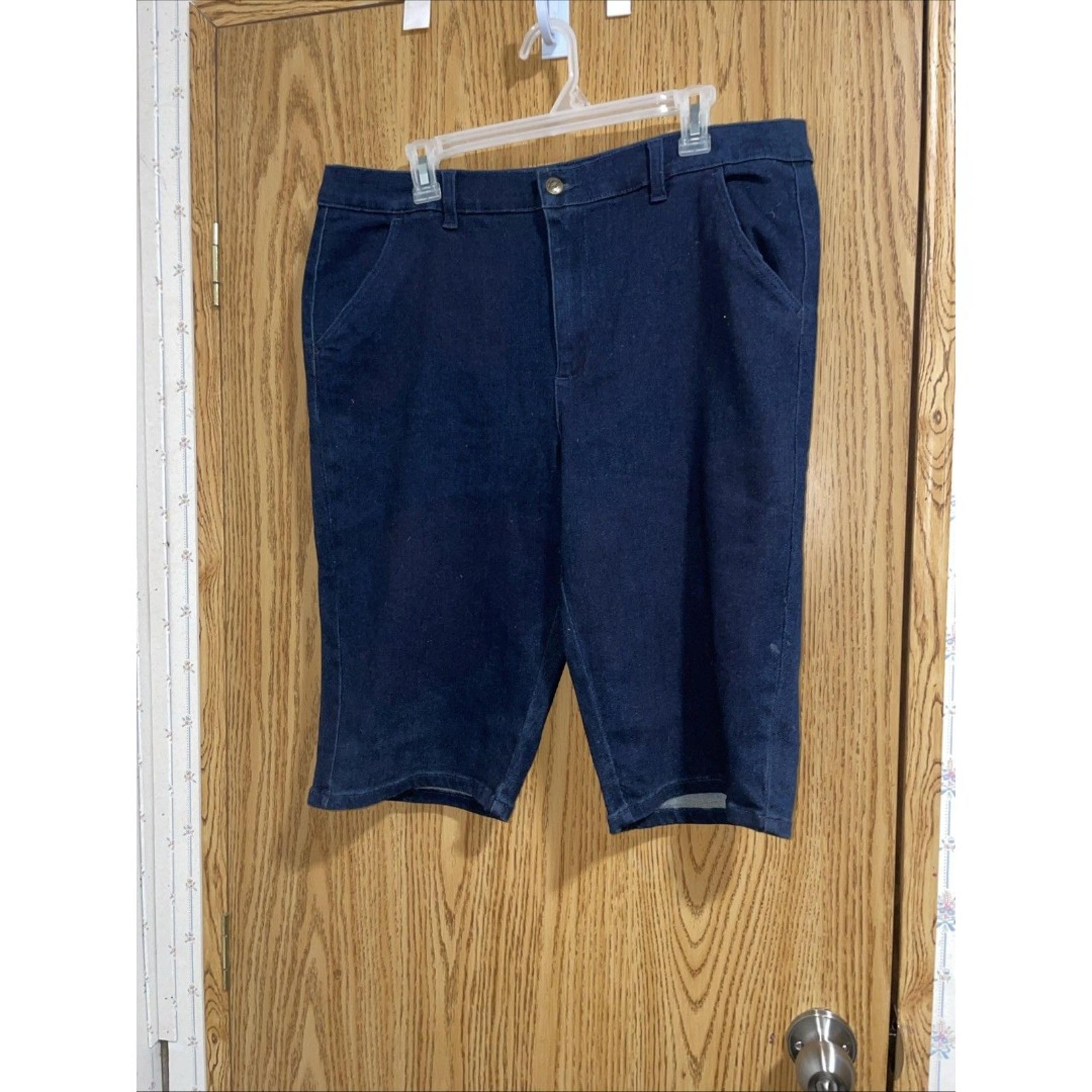 DG2 Blue Classic Stretch BERMUDA Shorts NEW Womens Size 14 Insm 12.5"