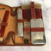 Vintage Mens Travel Case Toiletry Cowhide Vintage Brown Bag Collectible Antique