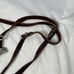 Tory Leather Jaeger Hands-Free Leather Dog Leash - Havana with Brass Hardware