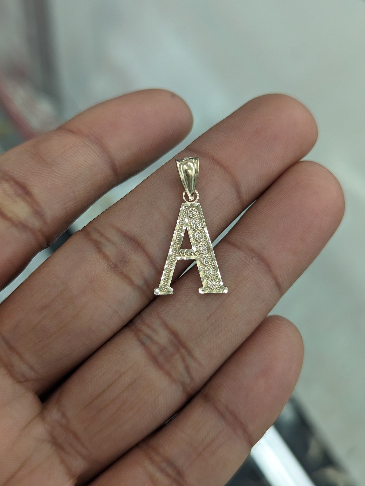 10kt Real Gold Letter A pendant