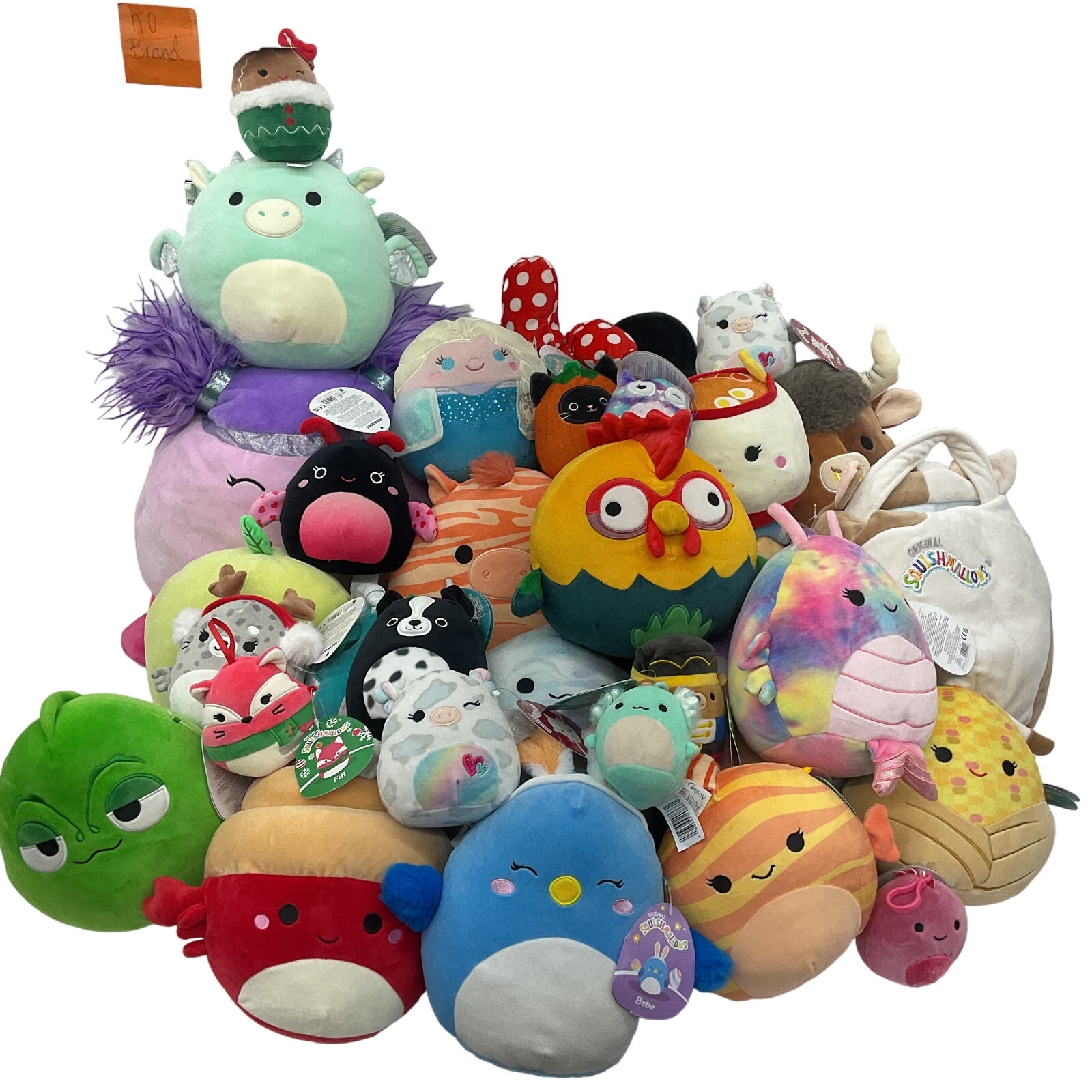 Preowned Squishmallows Mixed Huge LOT 14 lbs Disney Hermit Crab Corn Penguin