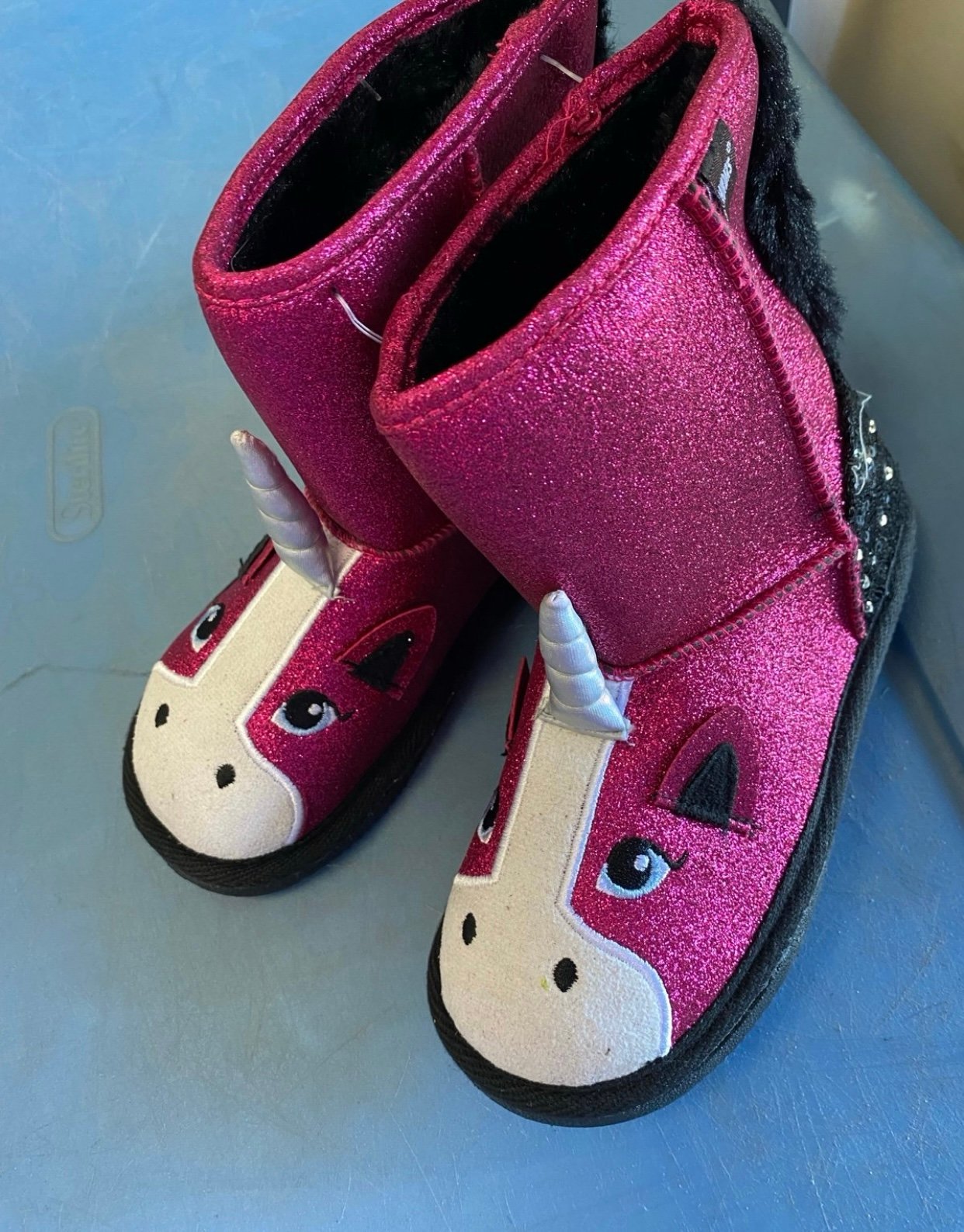 New girls Muk Luks Sz 12 Sherpa boots unicorn