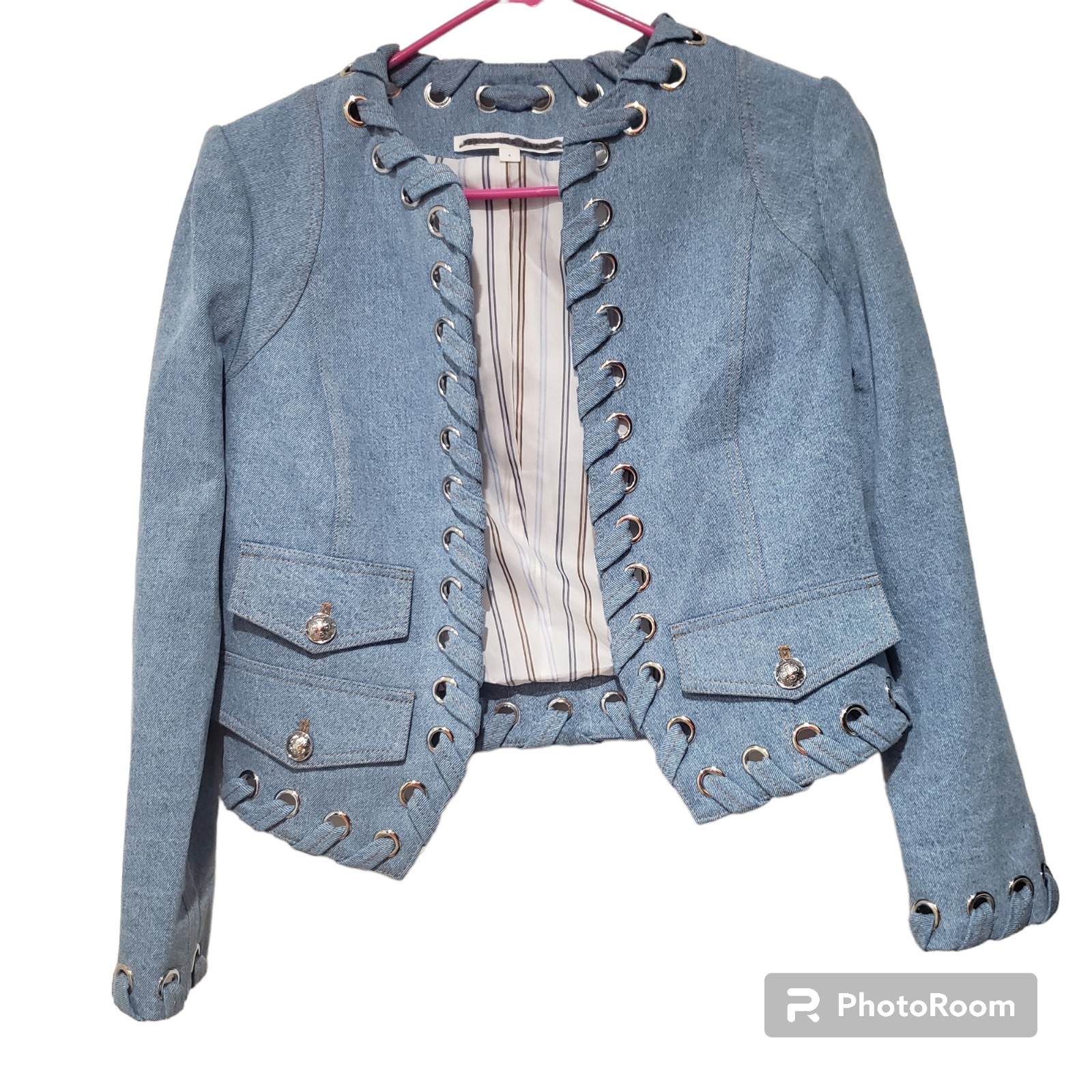Veronica beard chambray denim Blazer jacket Size 4