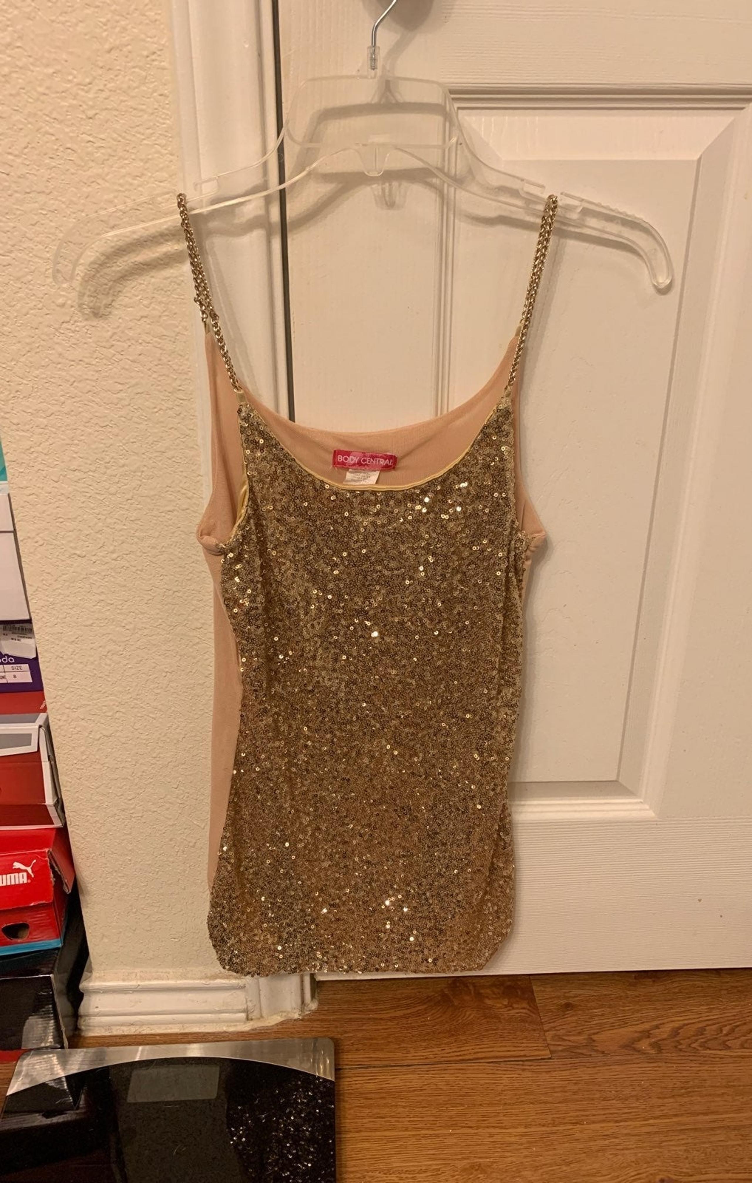 Gold Sequence Tank Top