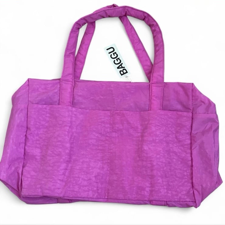 baggu extra pink cloud carry on