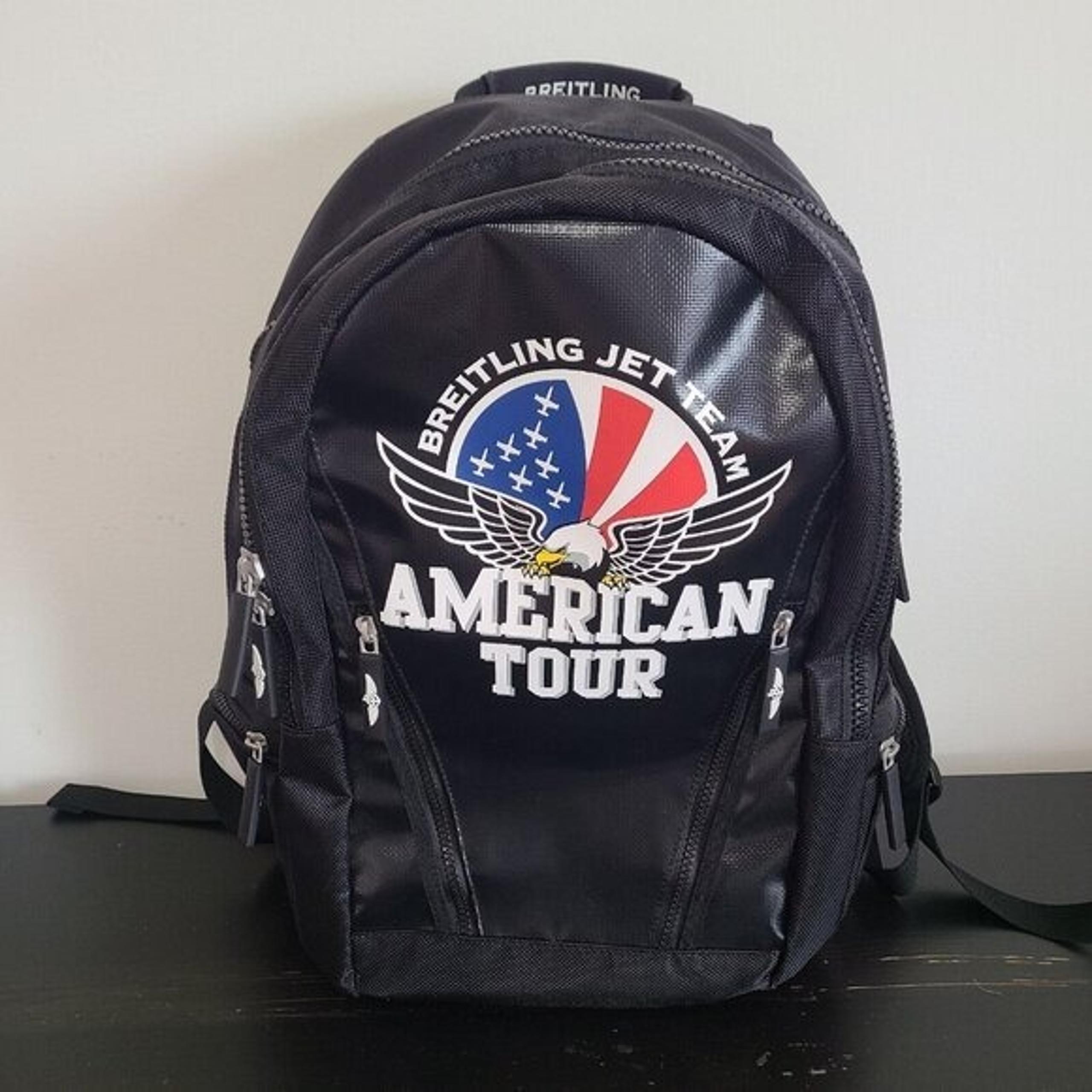 NWOT BREITLING Backpack Black Jet Team American Tour