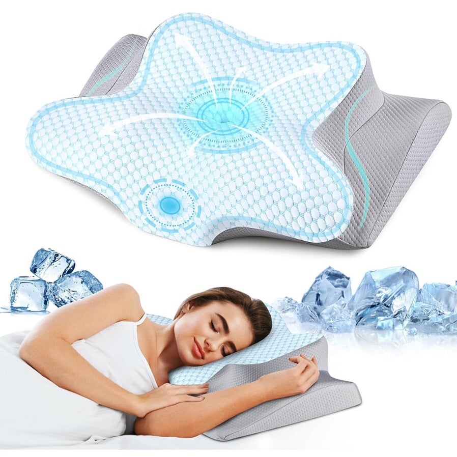 Neck Pillow Cervical Memory Foam Pillows for Pain Relief Sleeping, Contour Pillo