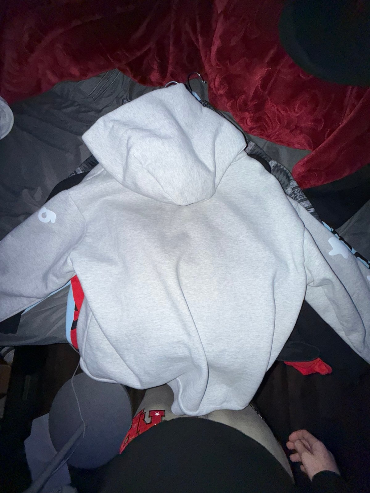 Grey spider hoodie