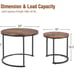 Set of 2 Modern Round Stacking Nesting Coffee Tables L4